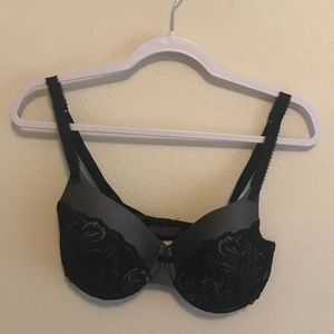 Bali Black Floral Lace Bra Size 34DD